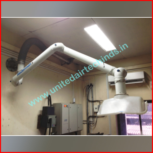 FUME EXHAUST SYSTEM WITH NEDDERMAN ARMS WITH SUCTION HOOD